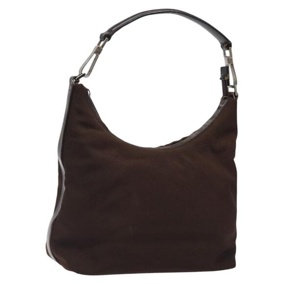 GUCCI Shoulder Bag Canvas Brown Silver 000 000 - Picture 1 of 16